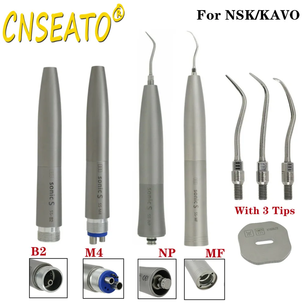 

Dental Air Scaler Handpiece Sonic S Perio Scaling Tip NP MF 2 4Hole NSK Kavo Coupler Dentistry Equipment Teeth Whitening Cleaner