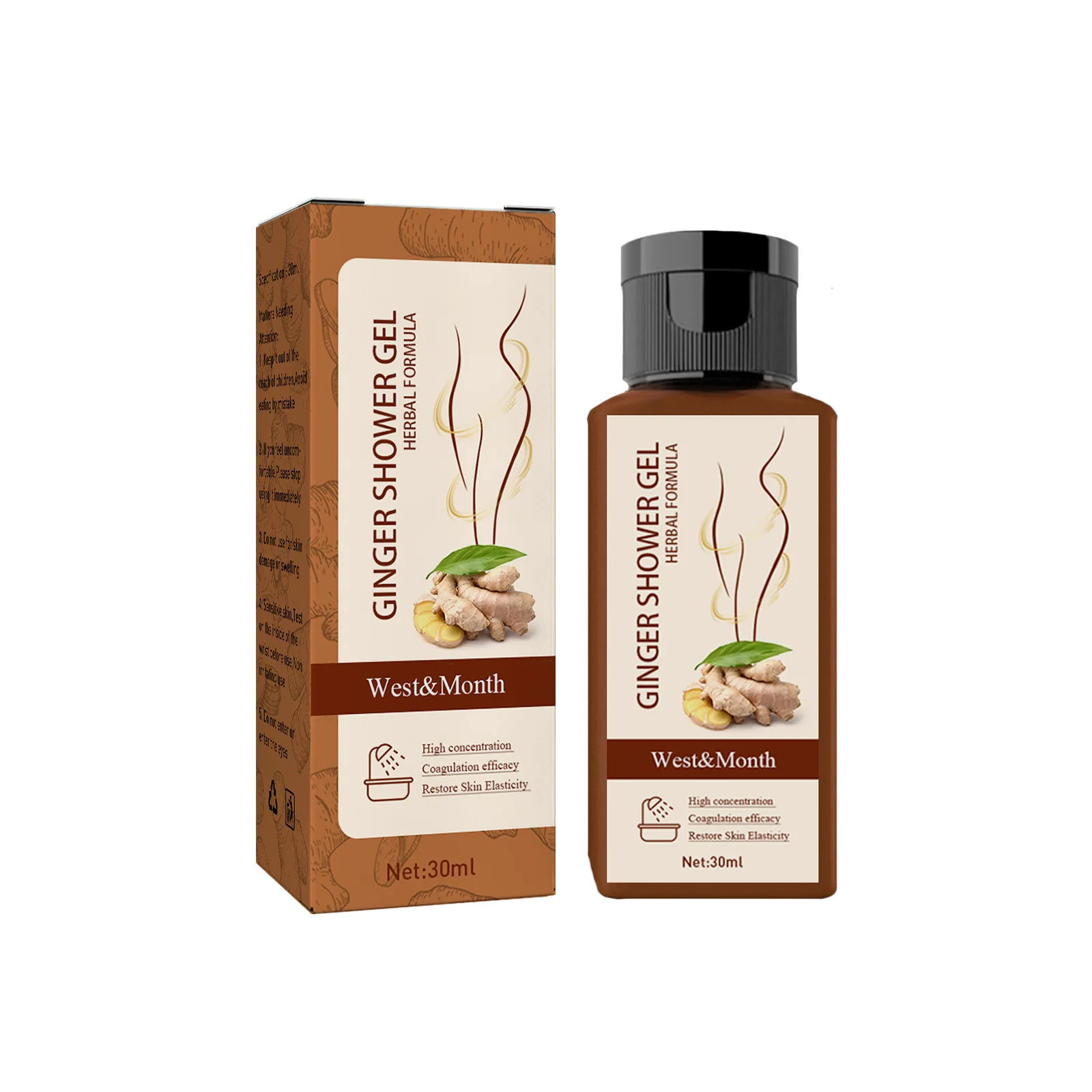 

30mlGinger Body Wash Lymphatic Drainage Herbal Slimming Shower Gel Removes Fat Sensitive Skin Hydrating Shower Gel Beauty Health
