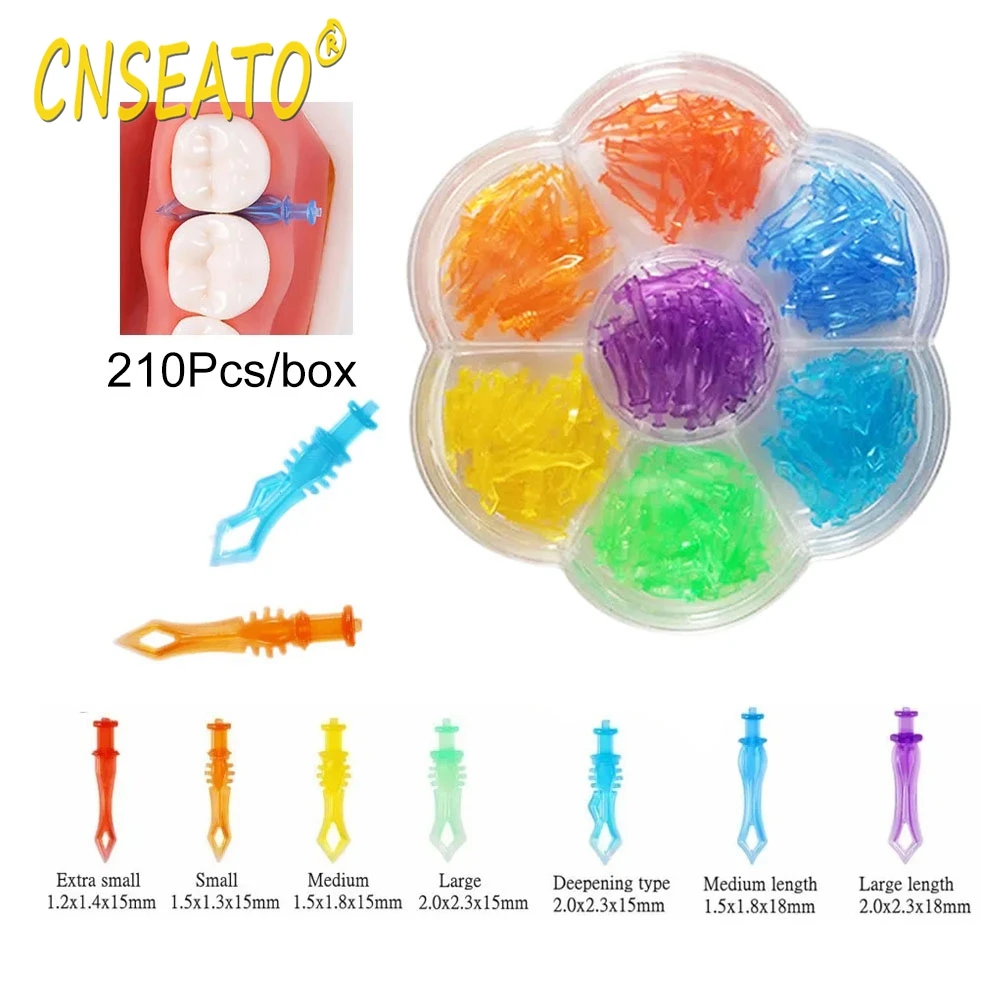 210 шт. одноразовые стоматологические пластиковые клинья