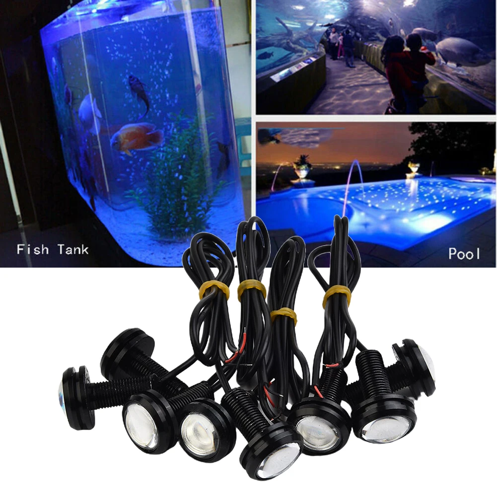 

8pcs 12V 3W LED Marine Lighting Boat Lights IP68 Waterproof Underwater Fishing Night Light Swimming Pool Pond Fountain Light