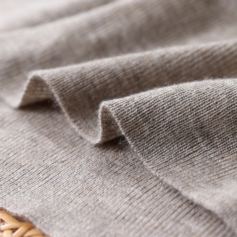 Женский кашемировый свитер из 100% чистой шерсти пуловер с круглым вырезом вязаный