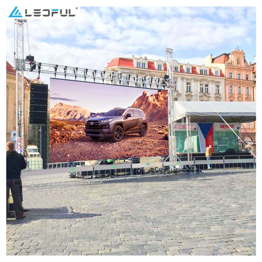 Изогнутый портативный сцена Аренда SlimDisplay экран сценический фон видео настенный