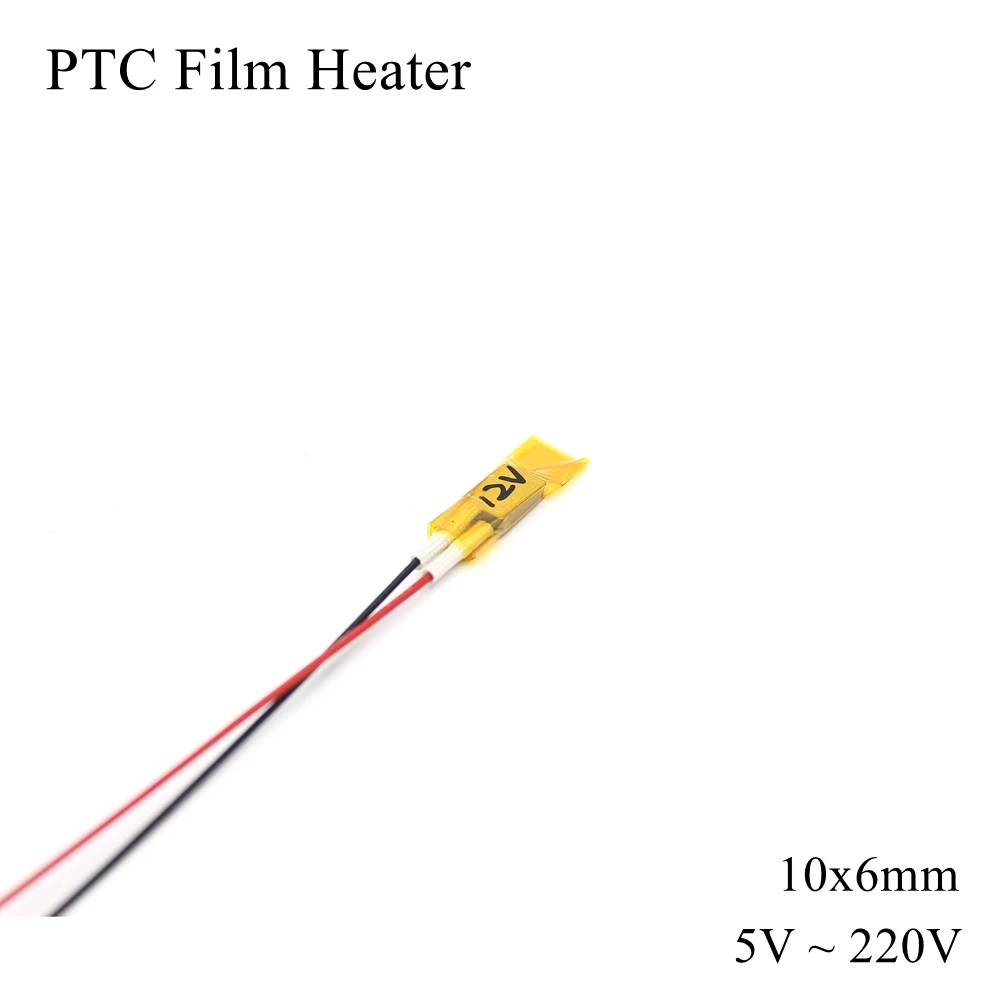 

10x6 мм PTC нагревательный элемент, пленочная изоляция, 5 В, 12 В, 24 В, 110 В, 220 В, постоянная электрическая керамическая нагревательная пластина, чип, инкубатор для яиц