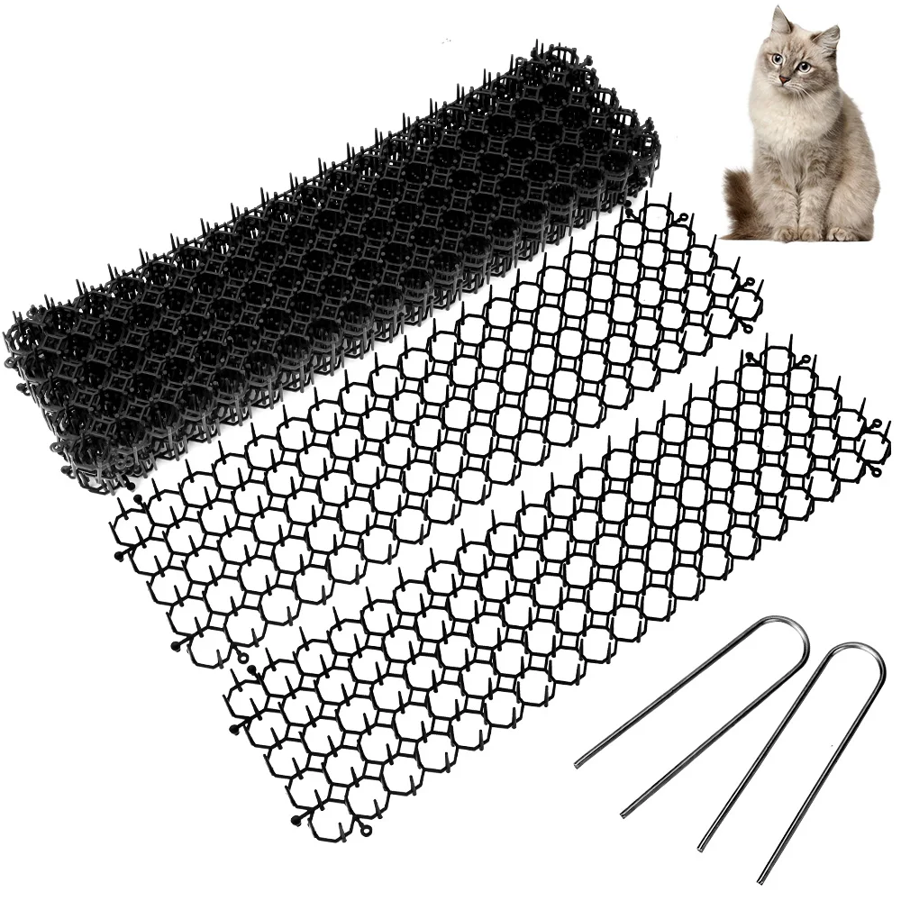 

10Pcs Gardening Supplies Outdoor Garden Supplies Mat Spike Portable Anti-Cats and Dogs Garden Prickle Strip