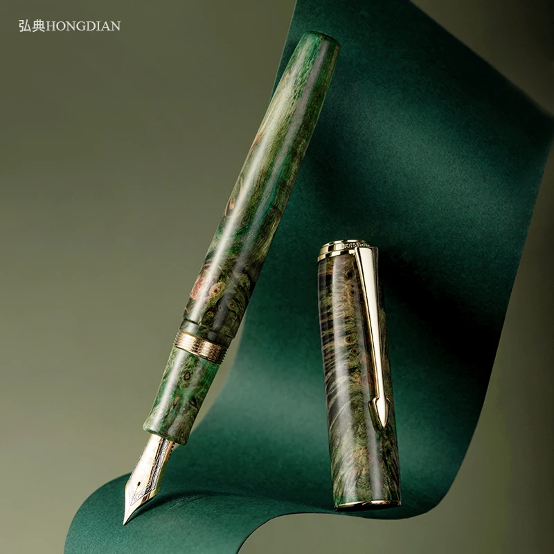 Горячая Hongdian A7 стабильная деревянная уникальная текстура перьевая ручка No 6