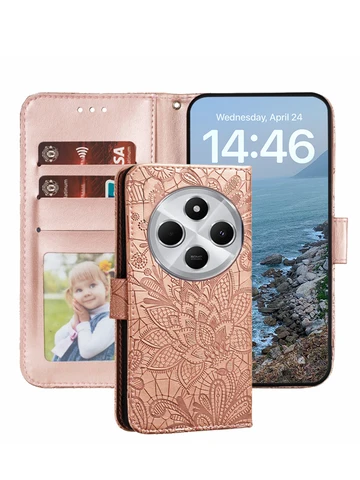 Чехол-кошелек для Xiaomi Redmi 14C 13C 15C 10C 15 13 12C 10 9 9A 8 7 7A 9C NFC A5 A4 A3 A2 A1 Flower Flip Book Stlye Leather