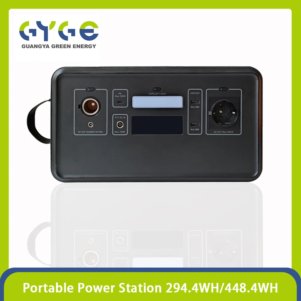 

GYGE Portable Power Station 300Wh Solar Powered Outdoor Generator 500W Emergency Power Supply Cpap Battery Backup for Camping