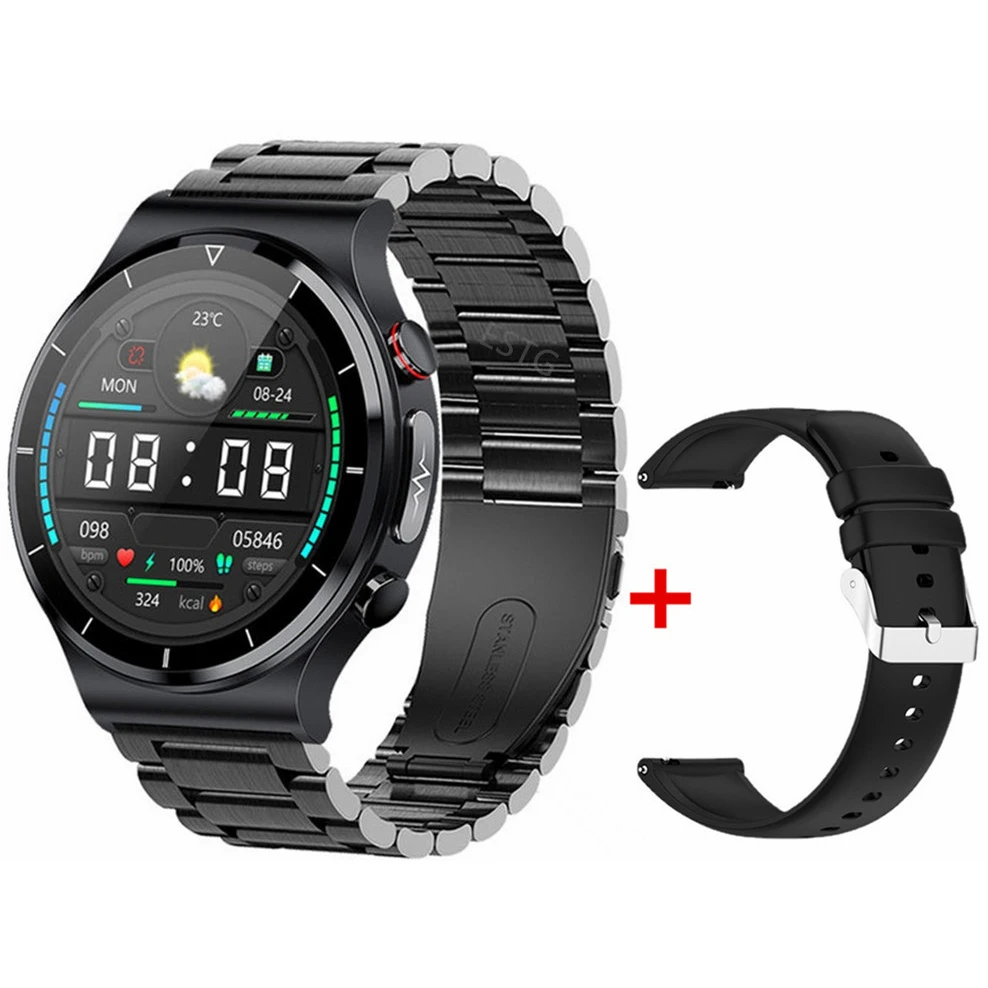 Мужские Водонепроницаемые Смарт-часы с функцией измерения ЭКГ + ППГ |