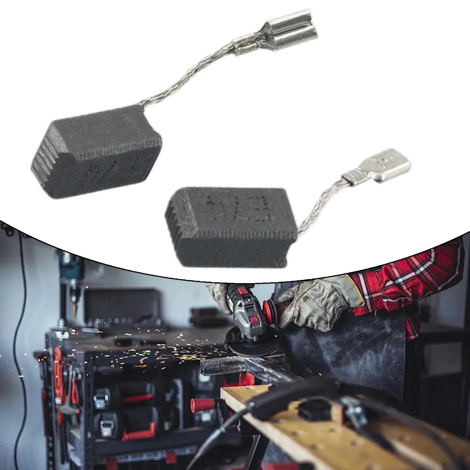 

2pcs Carbon Brushes For Bosch 6.5x8x13mm GWS 7-100/GWS 7-115 E/GWS 7-125 Angle Grinder Graphite Brush Replacement