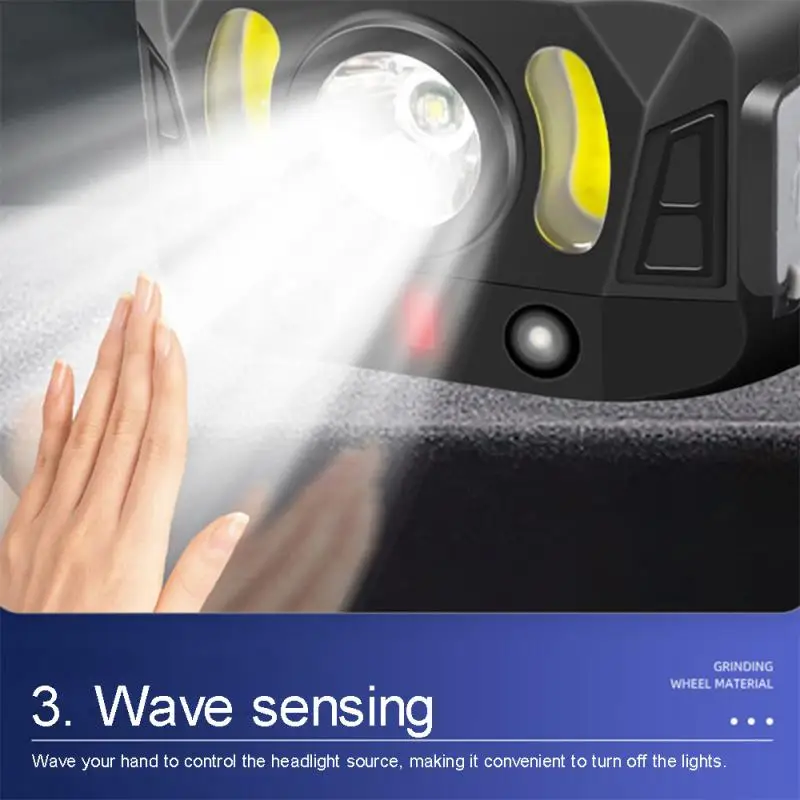 

Flashlight Portable 1200mah Led Head-mounted Rechargeable Portable Lighting For Camping Torch Lamp Headlamp Powerfull Headlight