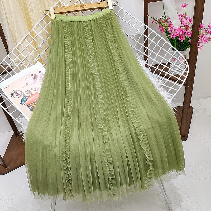 

Korobov 2022 Spring New Women Skirts Vintage Elegant Hit Color Patchwork Faldas Mujer Korean Sweet A-Line Skirt