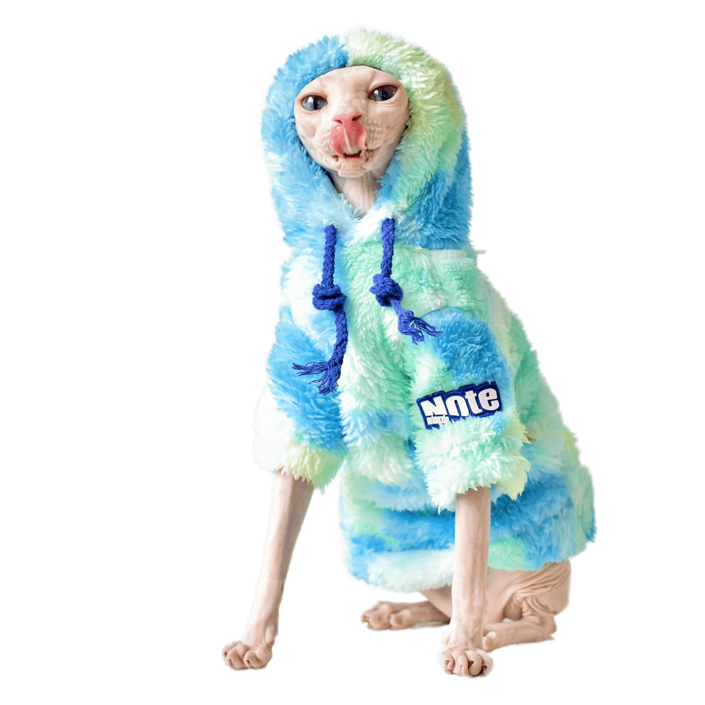 

Sphynx Cat Clothes Tie Dye Kitten Outfits Autumn Winter Clothes thickened Sphinx Cat Costume Devon Rex Hairless Cat Clothes Pet