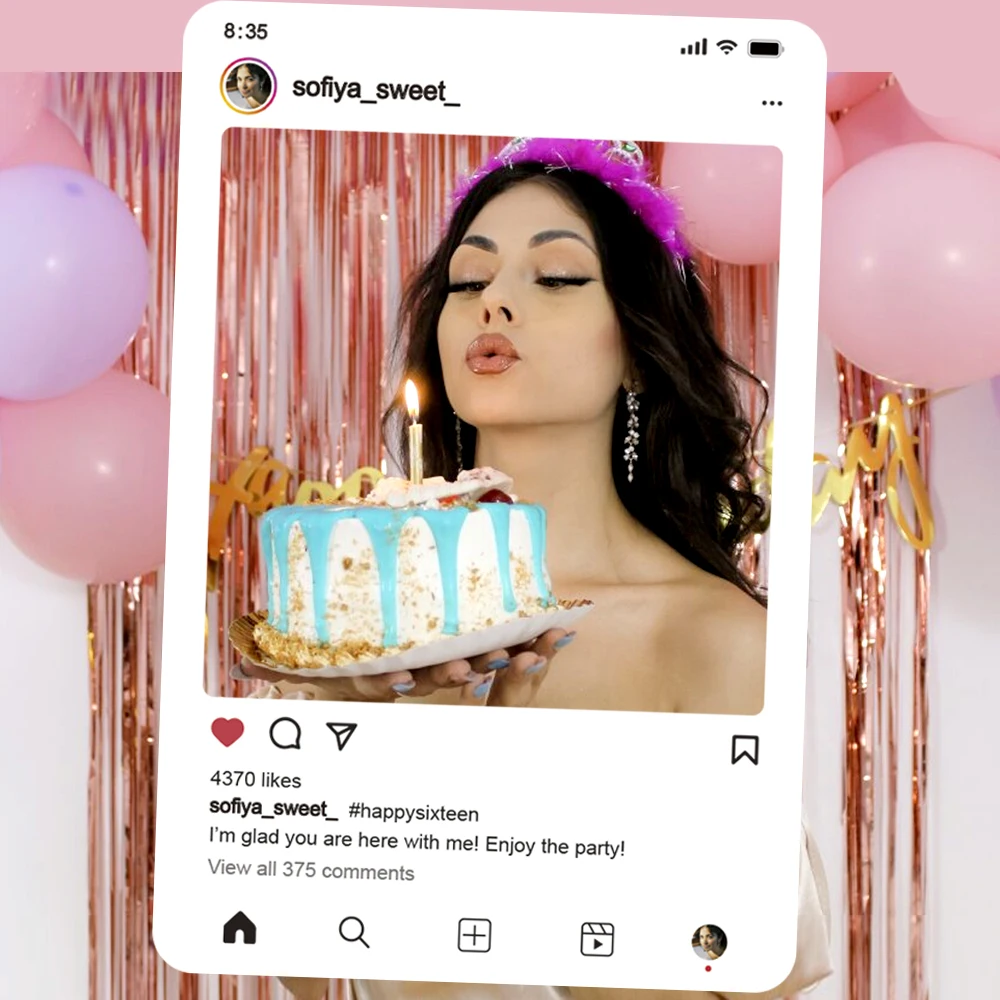 Фотостенд для социальных сетей фотостенд фоторамка на заказ рамка Insta огромная