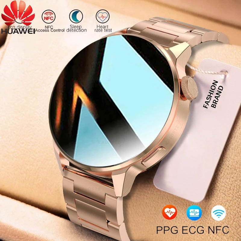 

Huawei NFC Smart Watch Men 390*390 Screen GPS Movement Track Sport Watches Women Wireless Charging Bluetooth Call ECG Smartwatch