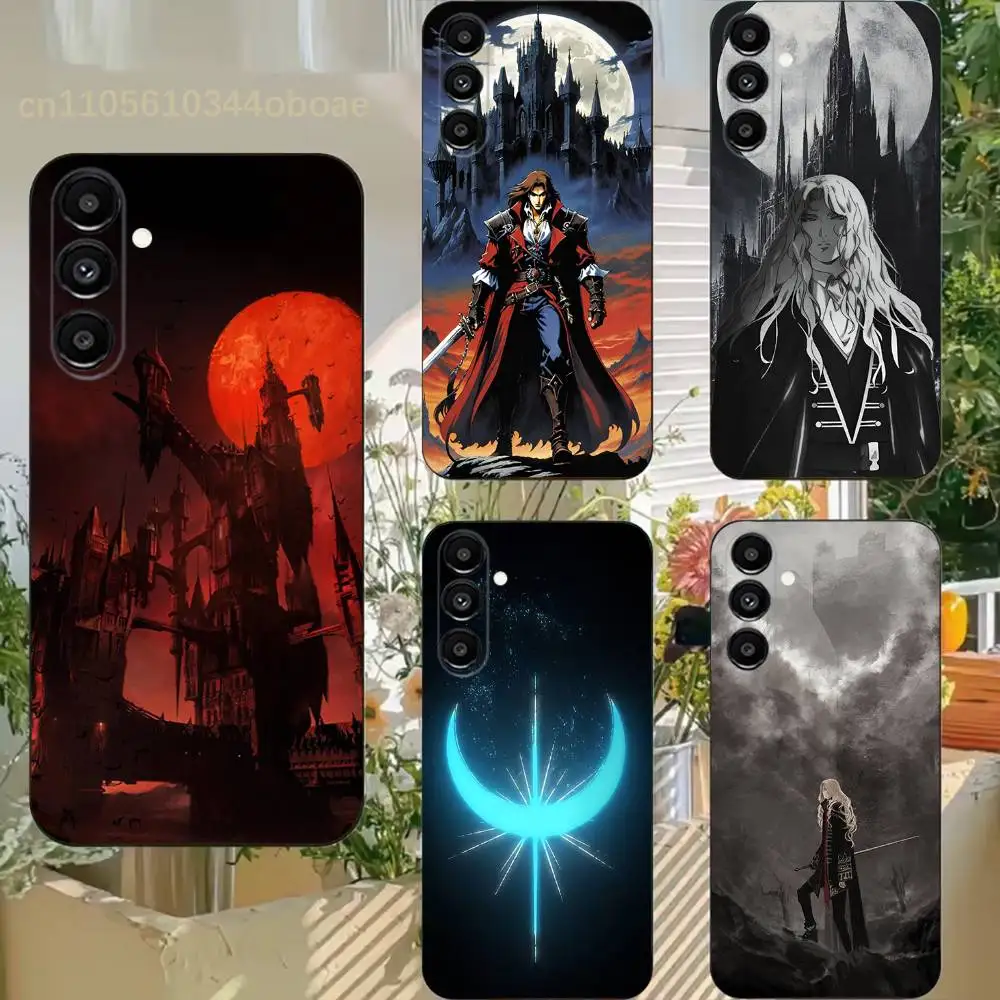 Фото Чехол для телефона серии C-Castlevania для Samsung S25, 24, 21, 22, 23, 20, S30, Ultra, Plus, Fe, Lite, Note, 5G, черный, мягкий №1