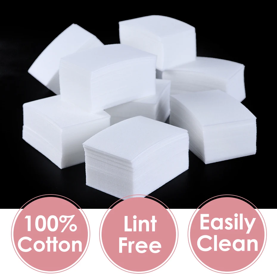 Лак для ногтей без ворса салфетки хлопковые удаления Очиститель мягкие