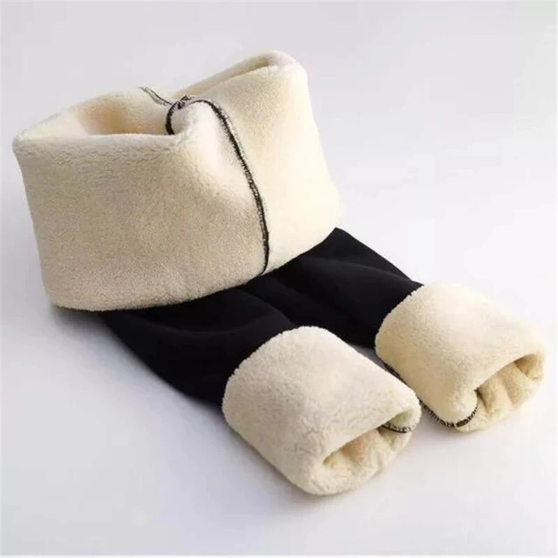 ASHEYWR Winter Women Leggings Velvet Warm High Waist Solid Cashmere Pants Comfortable Intimate Thermal Stretchy Leggings Female