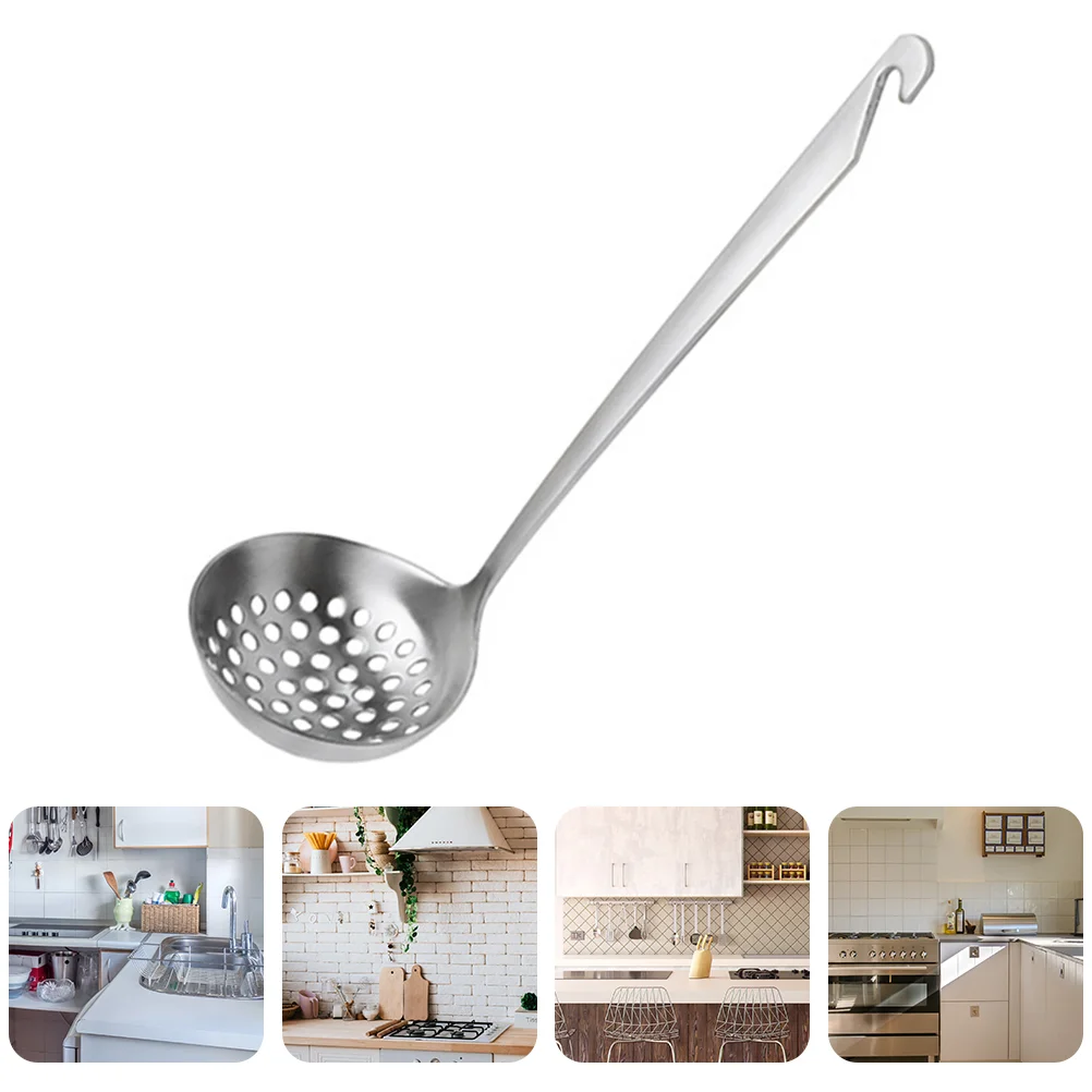 

Ladle Spoon Skimmer Colander Soup Strainer Cooking Slotted Oil Stainless Steel Frying Serving Sauce Metal Kitchen Hot Pot