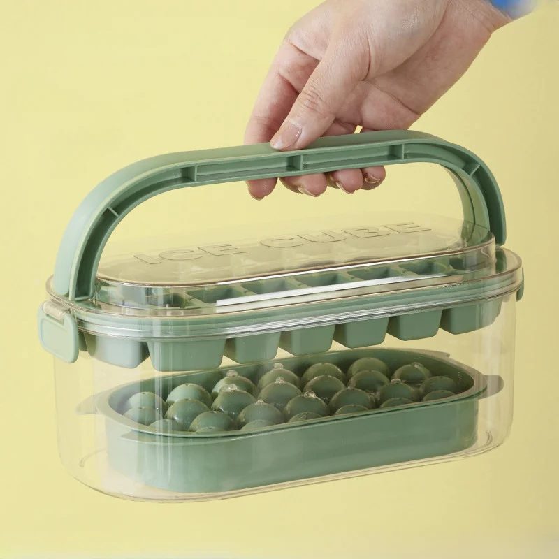 

Коробка для изготовления кубиков льда, прозрачная пластиковая коробка для мороженого, бытовая круглая форма для ледяной решетки