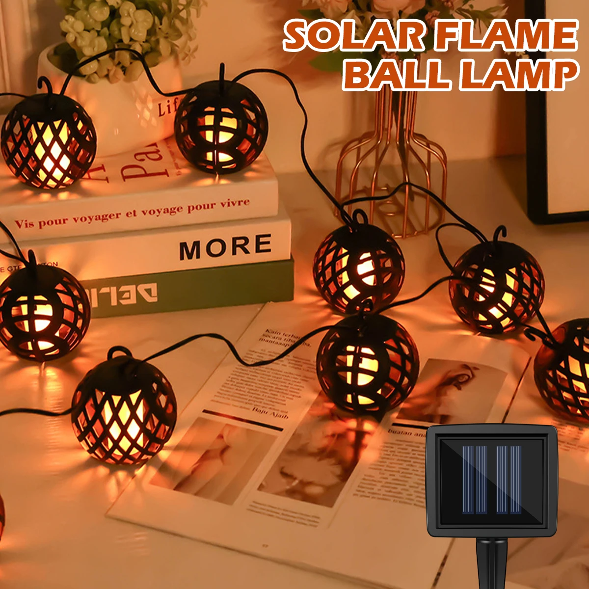 

Уличная водонепроницаемая многоразовая гирлянда на солнечной батарее с шариком