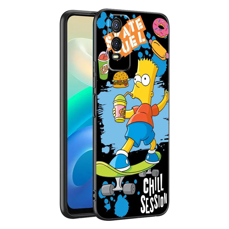 Cartoon Homers-S-Simpsons Black Phone Case For VIVO V27 V29 V30 Pro Y02 Y15 Y17 Y33 Y76 S Y27 Y55 Y78 5G Y16 Y21 Y22 Y35 Y36