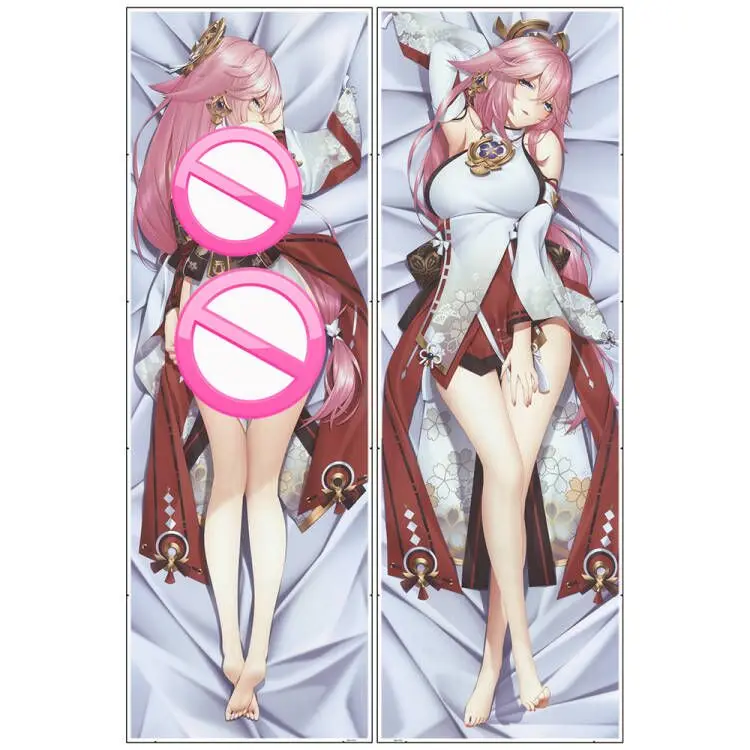 Чехол для подушки Genshin Impact Yae Miko Dakimakura Sexy Guuji обнимающее тело аниме наволочка по