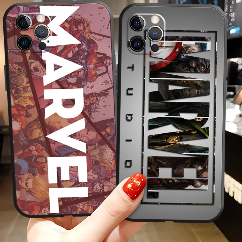 

Marvel Avengers Phone Cases For iPhone 11 12 Pro MAX 6S 7 8 Plus XS MAX 12 13 Mini X XR SE 2020 Soft TPU Funda Back Cover