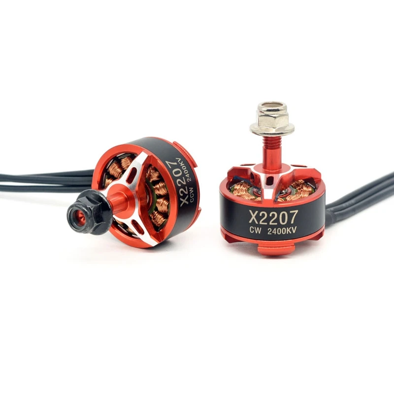 4 шт. 2207 2400KV 3-5S бесщеточный двигатель для Sprog начинающих RC Drone FPV Racing Red