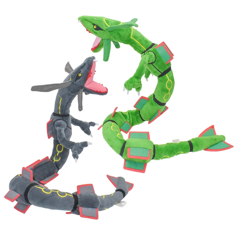 

80cm Pokemon Plush Rayquaza Green Black Dragon With Skeleton Deformable Plushie Stuffed Dolls Toys Kids Birthday Gifts