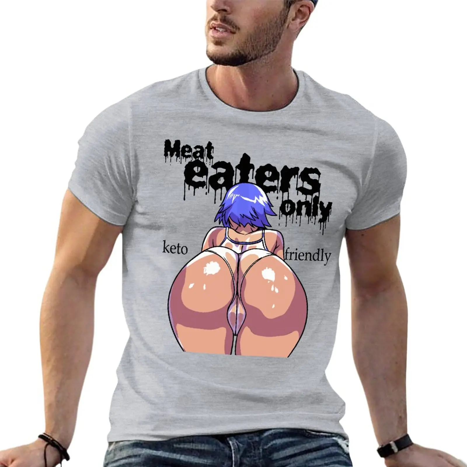 Camiseta de Anime de Meat Eaters Only, Keto Hentai de gran tamaño,...