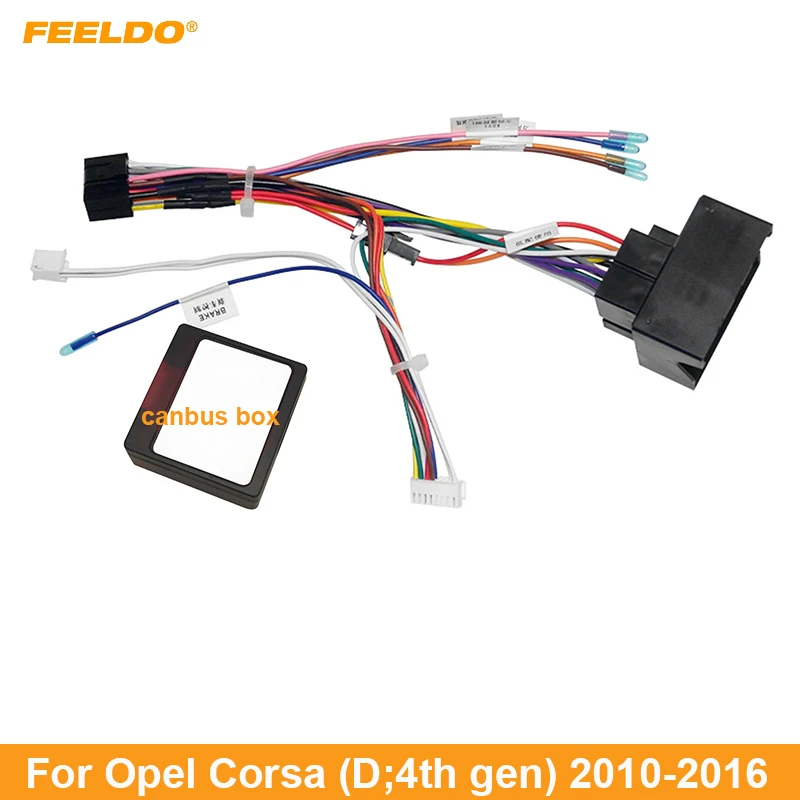 FEELDO Car 16pin Audio Wiring Harness For Opel 10-16 Aftermarket Stereo Installation Wire Adapter | Cables Adapters &amp Sockets