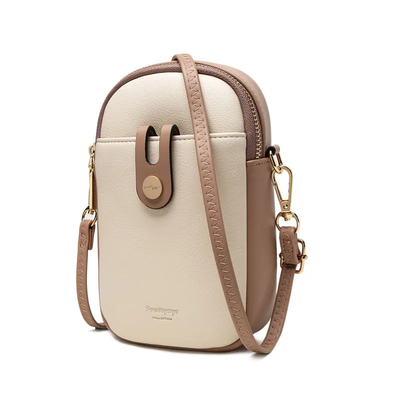 

PU Leather Korean Version Mobile Phone Bag High Quality Zipper Women's Shoulder Bag Designer Bag сумка женская Dropshipping