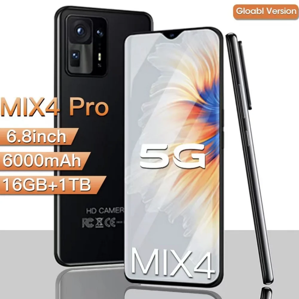 

Смартфон глобальная версия MIX 4 Pro, 16 ГБ, 512 ГБ, 10 ядер, Android 10, 6,8 дюйма, 6000 мАч