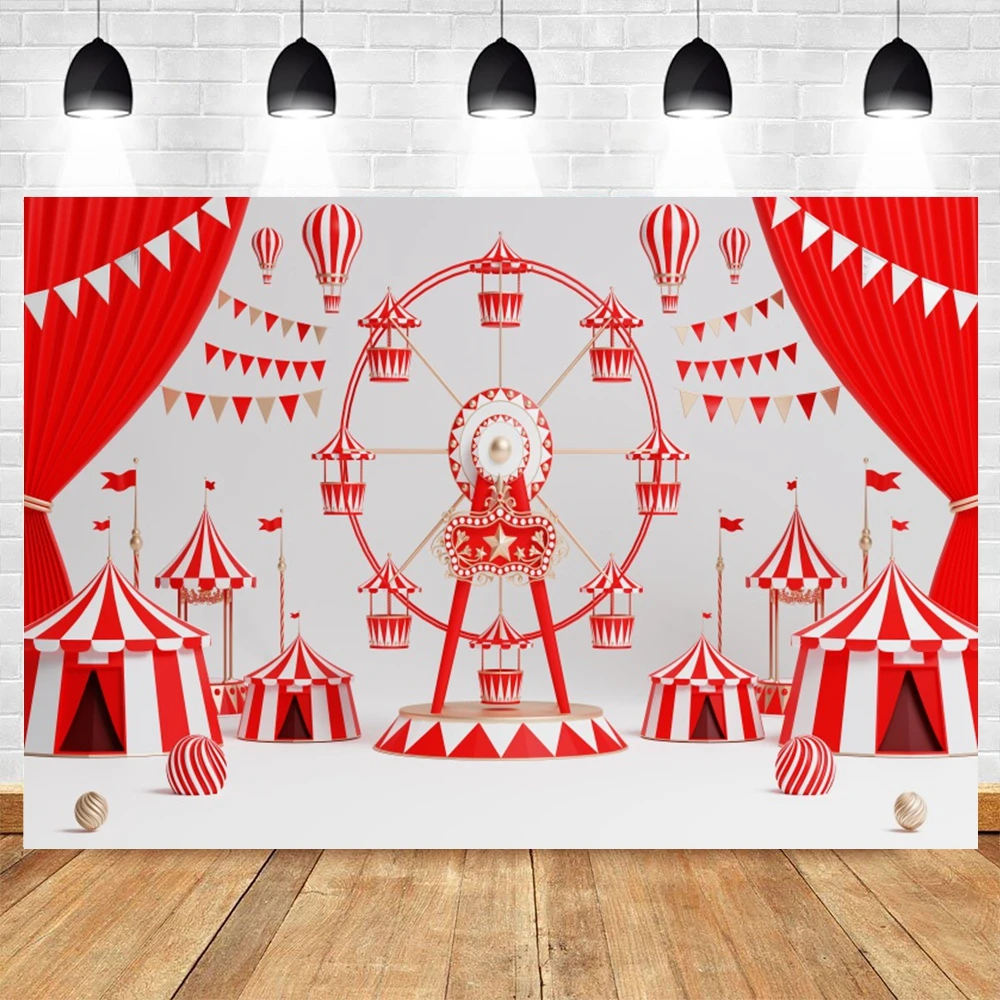 Фотофон для фотографий красный палатка колесо обозрения карусель горячий воздух