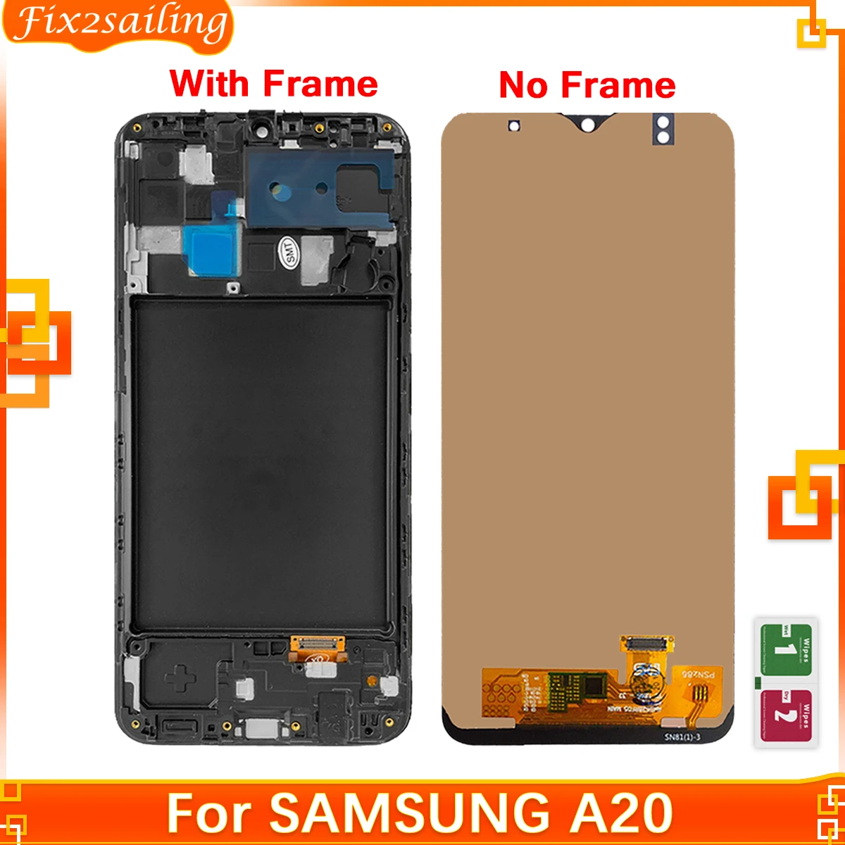 ЖК-дисплей Incell для Samsung galaxy A20 A205 сенсорный экран с цифровым преобразователем в