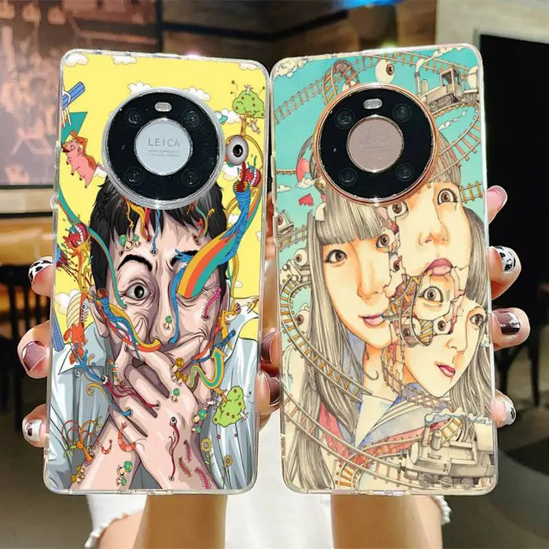 

Shintaro kago Horror cartoons Phone Case for Samsung S21 A10 for Redmi Note 7 9 for Huawei P30Pro Honor 8X 10i cover