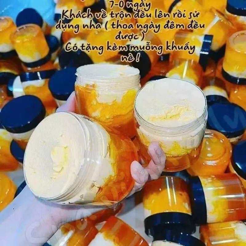 200 г Вьетнамская отбеливающая кроватка для тела увлажняющая и ярко-белая Kem Thai Sieu