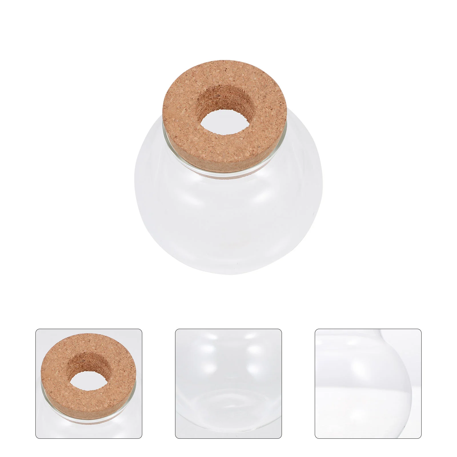 

Desktop Glass Bottle Fish Keeping Container Micro Landscaping Bottle Glass Moss Plant Bottle for Desktop Decor