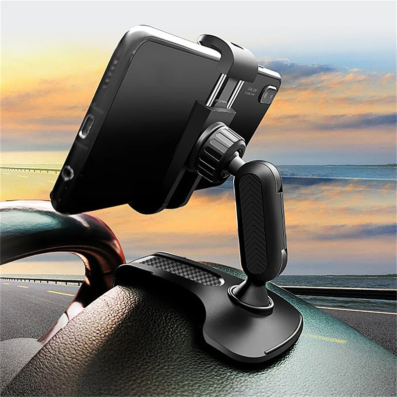 

Universal Car Dashboard Phone Holder Auto Mobile Phone Mount GPS Bracket Adjustable 360° Cellphone Stand Car Accessories Holder
