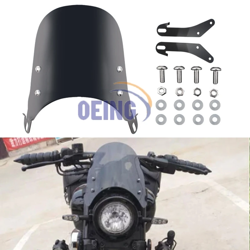 

Motorcycle Headlight Wind Screen Protection Windshields for Suzuki SV650 Yamaha CB750 CB650 Victory KAWASAKI Iron 883 Softail