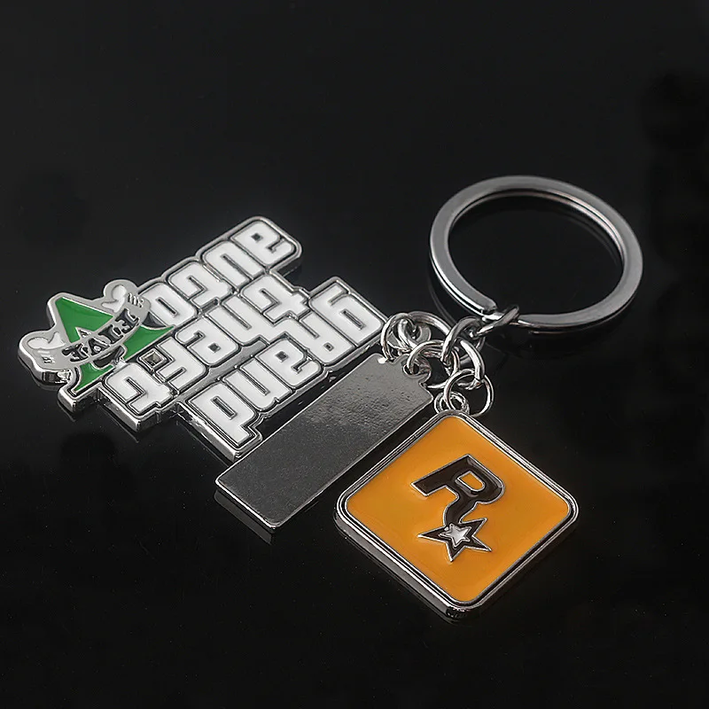 Лидер продаж брелки для ключей из игры GTA V брелок Grand Theft Auto 5 мужской декоративный