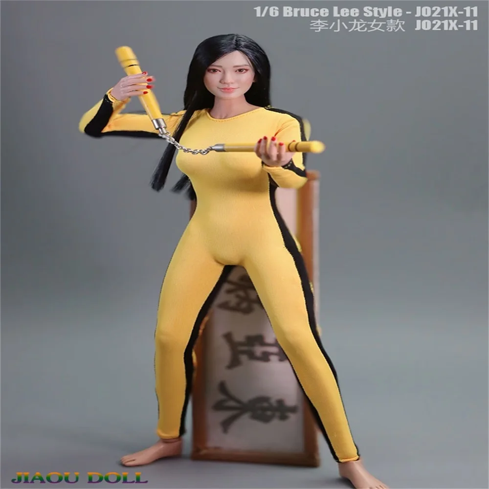 

1/6th JIAOU Doll JX021X-11 Bruce Lee Series Kung Fu Female Bodysuit Dress No Body No Weapon For 12inch Female Body Doll Collect