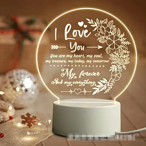 Подарок для подруги, парня, лампа с 3d-голограммой, USB, акриловые огни, романтический подарок для влюбленных, Подарок на юбилей, День святого Валентина