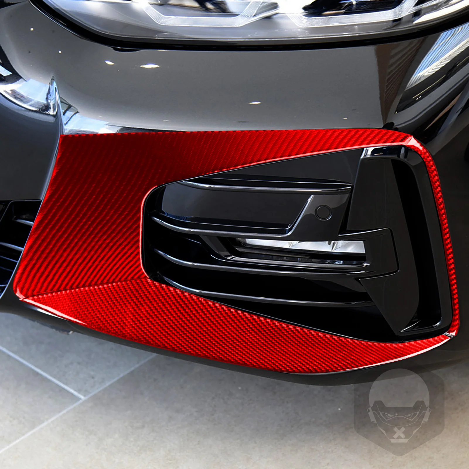 Для BMW 4 серии G22 G23 G26 2021-2024 углеродное волокно украшение на передний бампер