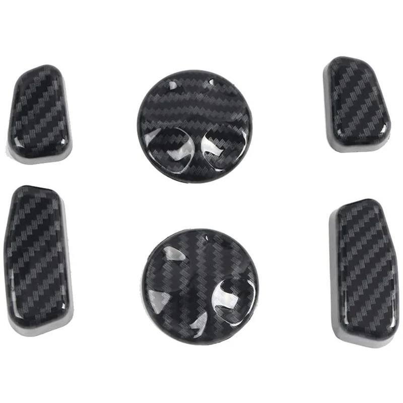 

for Dodge Ram 1500 2019 2020 Car Accessories Seat Adjustment Height Switch Control Button Cap Cover Trim Carbon Fiber