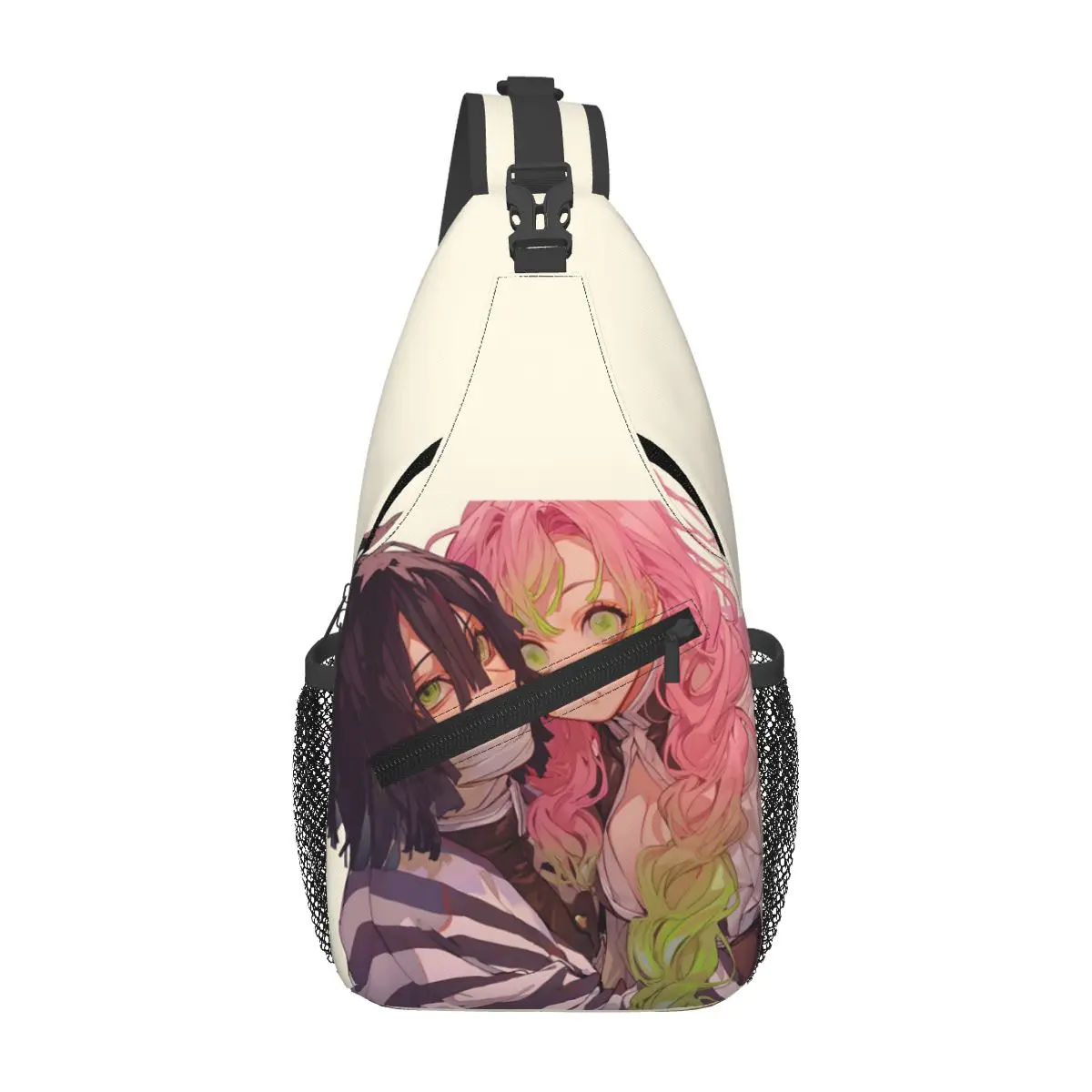 Mitsuri Kanroji And Iguro Obanai нагрудная сумка мужской слинг рюкзак через плечо дорожный