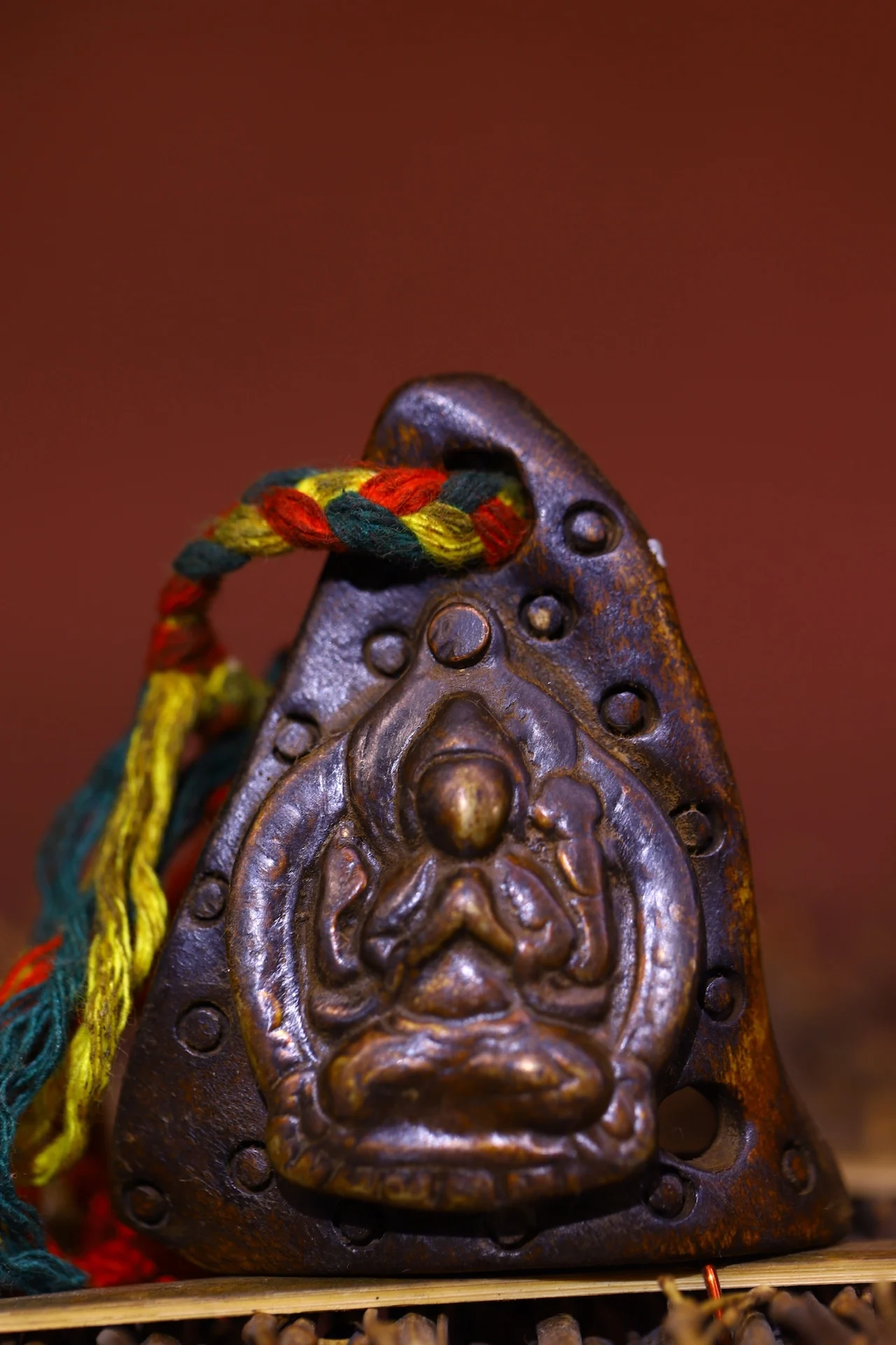 3-дюймовая коллекция тибетского храма старая Габбра Цинба Будда одежда мозаика