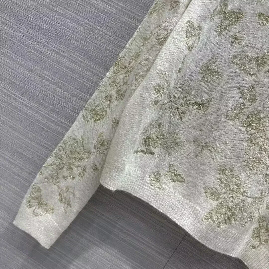 Женский трикотажный кашемировый пуловер повседневный с круглым вырезом и