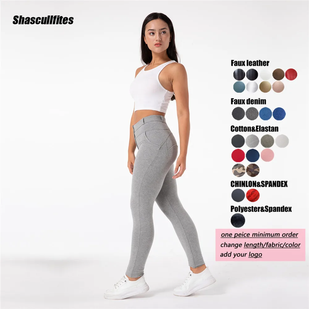 Shascullfites Gym and Shaping Tailored Pants Gray Fitness Elastic Leggings Sport Fashion Workout Gym Pants Knitting Female