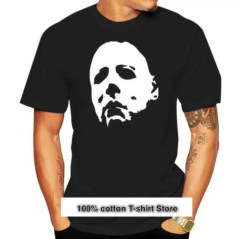 

Camiseta de Хэллоуин Майерса, camisa negra de манга corta a la moda, 100% хлопок, 2022